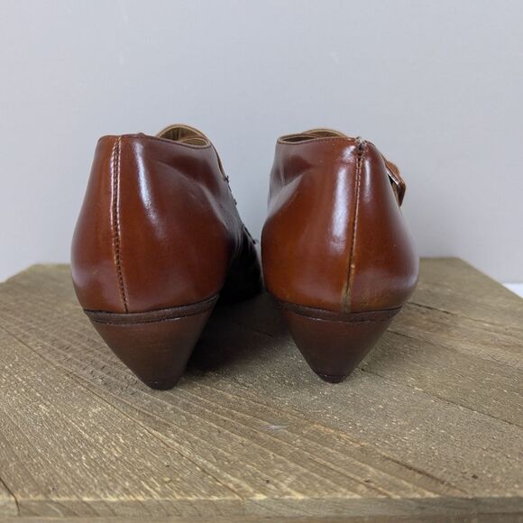 Vintage Bassoto Italy Leather Triple-Buckle Shoes – Size EU 40 (US 9) – Brown - Picture 8 of 12